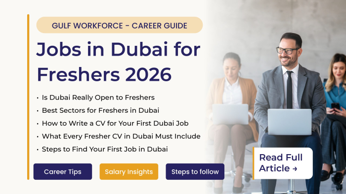 Jobs in Dubai for freshers 2026 — young professionals in Dubai office